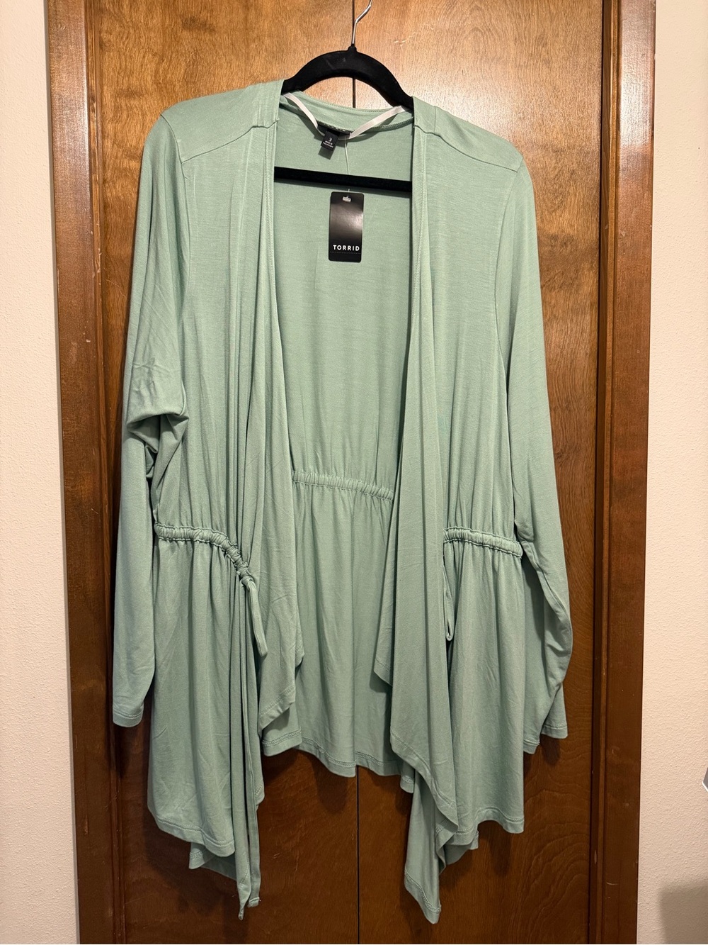 torrid Mint Green Drawstring Waist Open-Front Cardigan